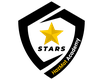 Black shield, with a white center. In the center is a gold star and the word STARS below. Up the right side of the shield it says Hazmat Academy.